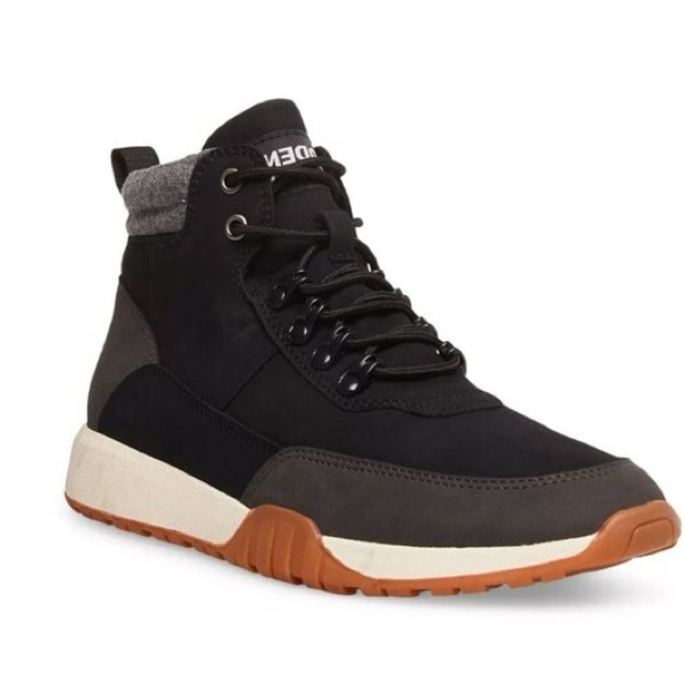 Steve Madden Mens Hamils High-Top Sneakers, Black/Gray